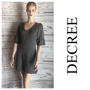 Decree gray‎ knit sweater dress